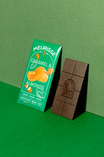 Load image into Gallery viewer, Dunkle Schokolade (73%) mit karamellisierten Mandeln - bio &amp; vegan

